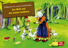 Original Don Bosco  Kamishibai Bildkartenset. Der Wolf und die sieben Geißlein