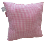 Kissen Karo rosa mit Kuschelfleece - Manufaktur Kleine Könige